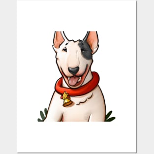 Cute Bull Terrier Drawing Posters and Art